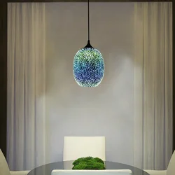 220V moderne minimalistische bar 3D glazen hanglamp kerstversiering lamp plafondlamp kunst creativiteit