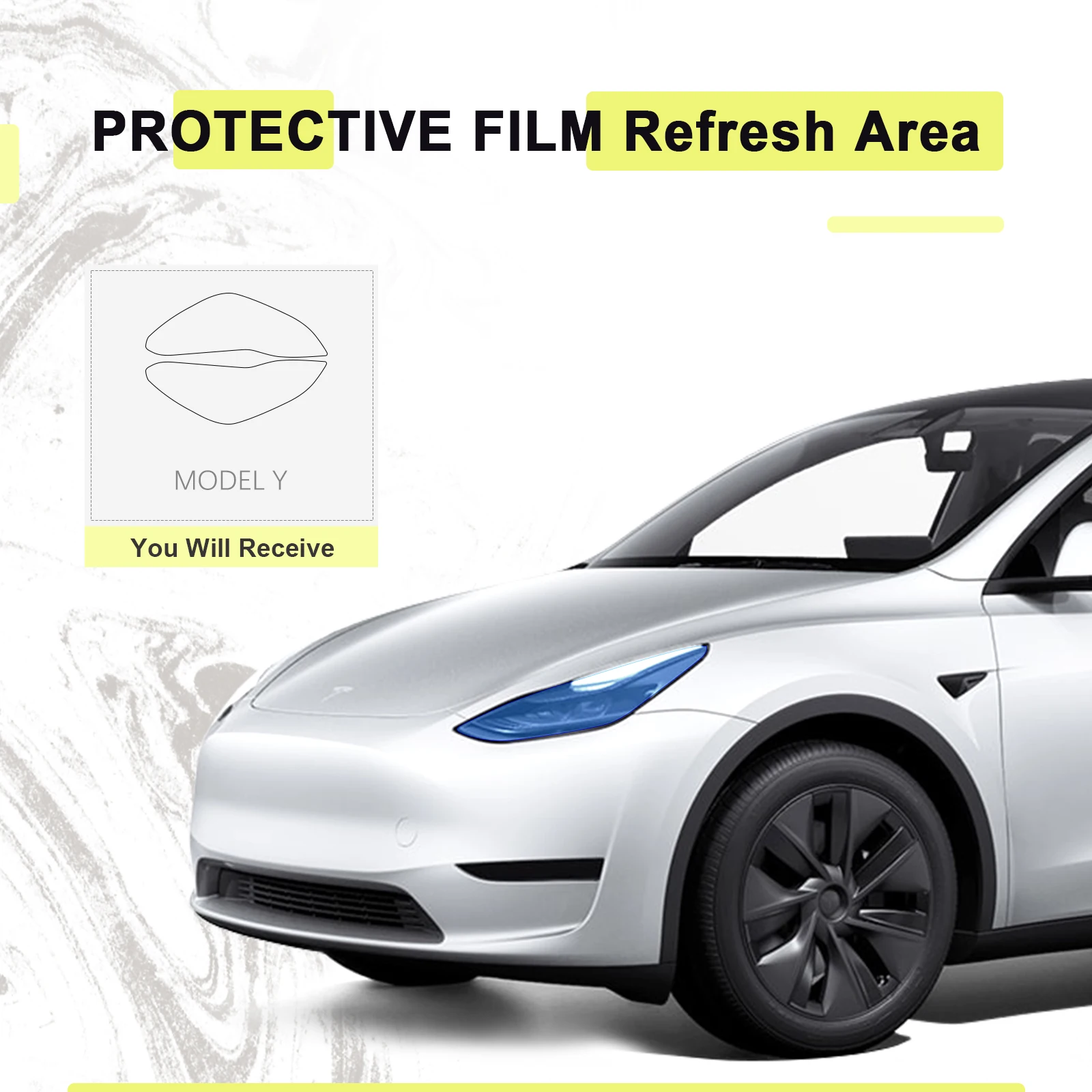 Paint Protective Film Compatible with Tesla Model Y Rear Door Waterproof PPF Films Lower Anti Scratch Stickers Pre-Cut Wraps Kit