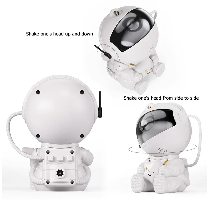 Led Galaxy Projector Night Light Star Astronaut Atmosphere Projector Lamp for Home Decorative Bedroom Children Kids Gift