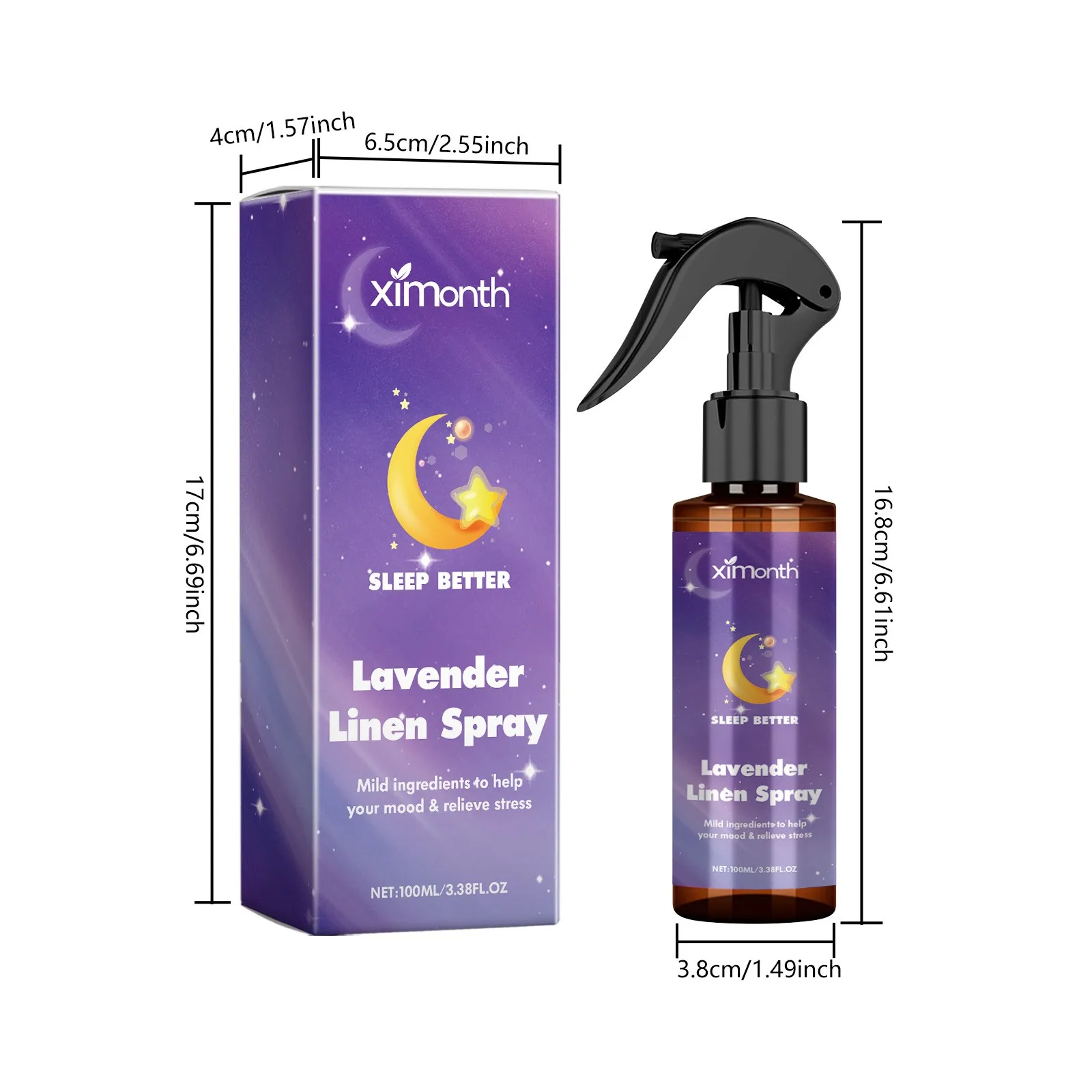 100ml Lavender Spray, Lavender Pillow Spray For Sleeping, Lavender Oil  Spray - Relaxation, Aromatherapy, Sleep Aid, Room