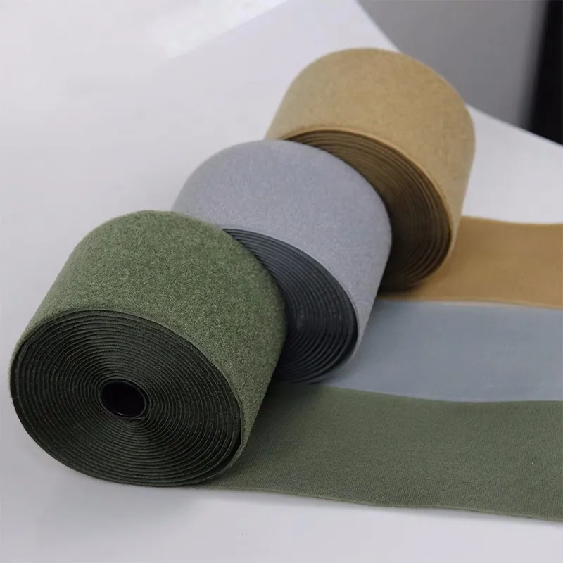 10cm Width Army Green Blue Coyote Brown Grey Black RG Khaki Adhesive Hook and Loop Fastener Strap Magic Sticking Sewing DIY