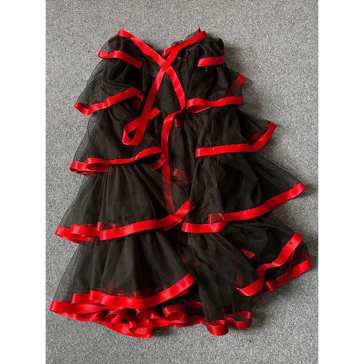 화려한 무대 쇼 하프 스커트, 여성 댄스 하프 스커트, 긴 한국 걸 그룹 댄스 원피스, 할로윈 코스프레 의상, 신제품