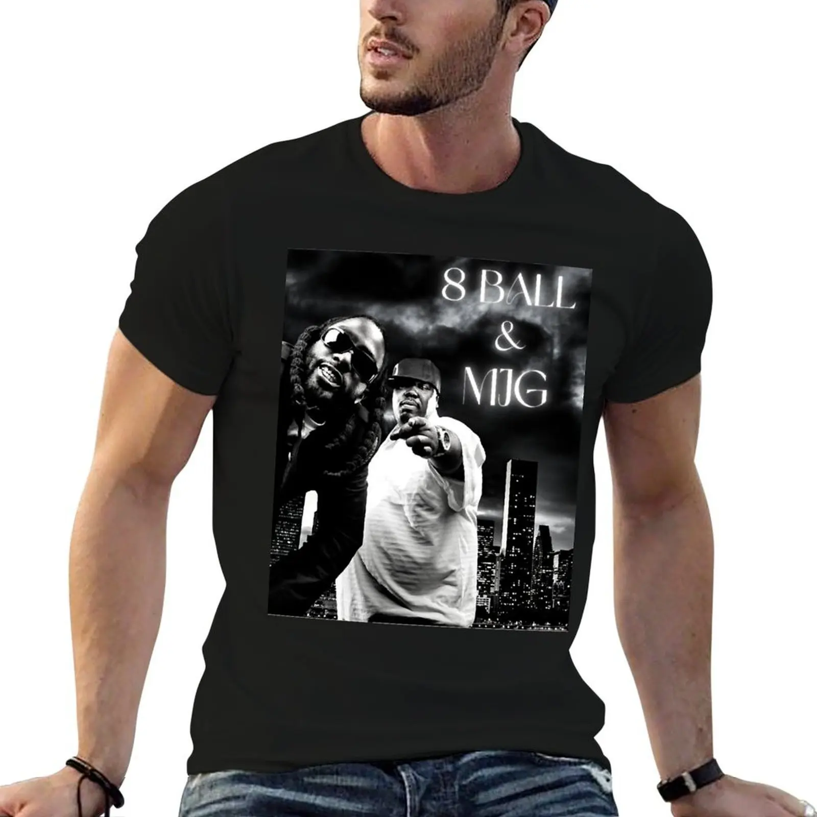 

8 BALL,MJG DESIGN T-Shirt t shirts for man cotton soft t shirts for man pack cotton t shirts cotton 100% T-shirt