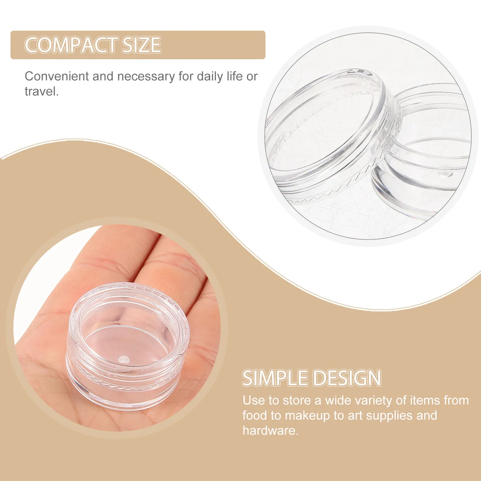 

20 pcs Bottles Empty Cream Containers Leakproof Skincare Storage Jars Refillable Travel Divider for Cosmetics