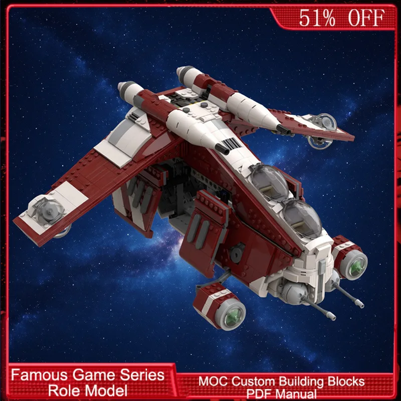 

1782 PCS Spaceship Gunship MOC Customize Modular Building Block Brick Kids Technology Design Educational DIY Toy Birthday Gift