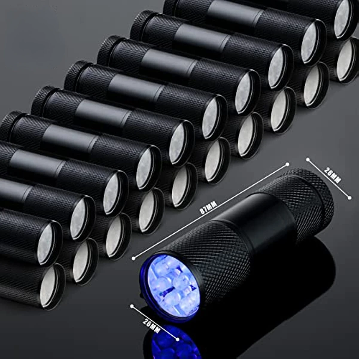 UV Flashlights 395nm Black Light Flashlight 9*LED UV Torch UV Light Detector for Dog Cat Pets Urine Stains Bugs Scorpions