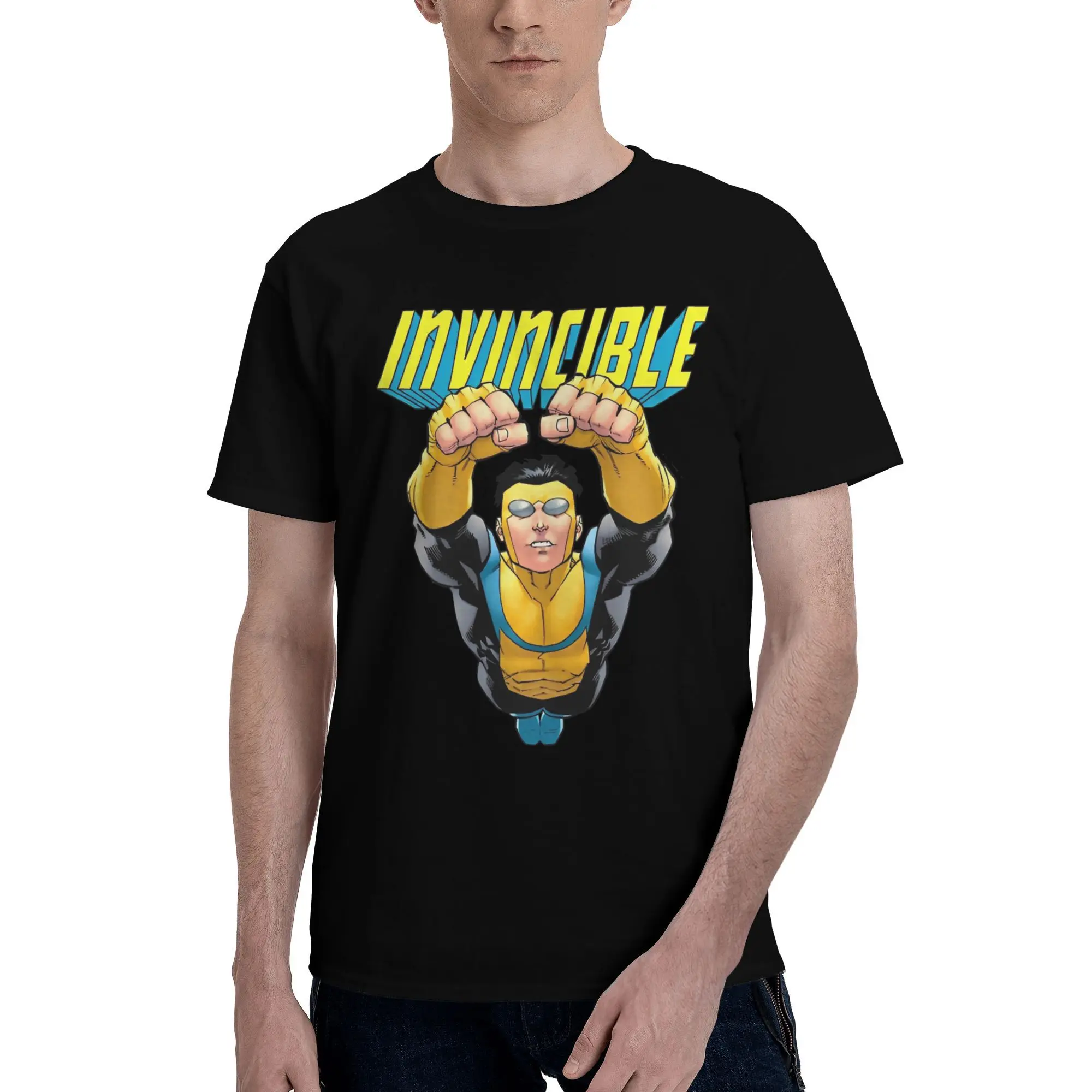 Invincible Mark Grayson T Shirt Summer  Fashion T Shirts Men's Cotton O Neck Oversize Top Tees Short Sleeve Street Style Tshirt