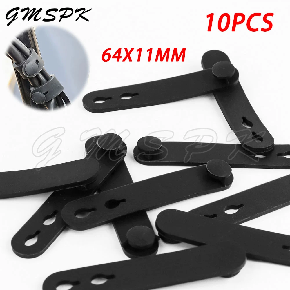 

10PCS Motorcycle Rubber Bandage Wires Fixing Cable Securing Ties Fit for Ducati Multistrada Monster 1200 /S 1199 ST2 796 696 600