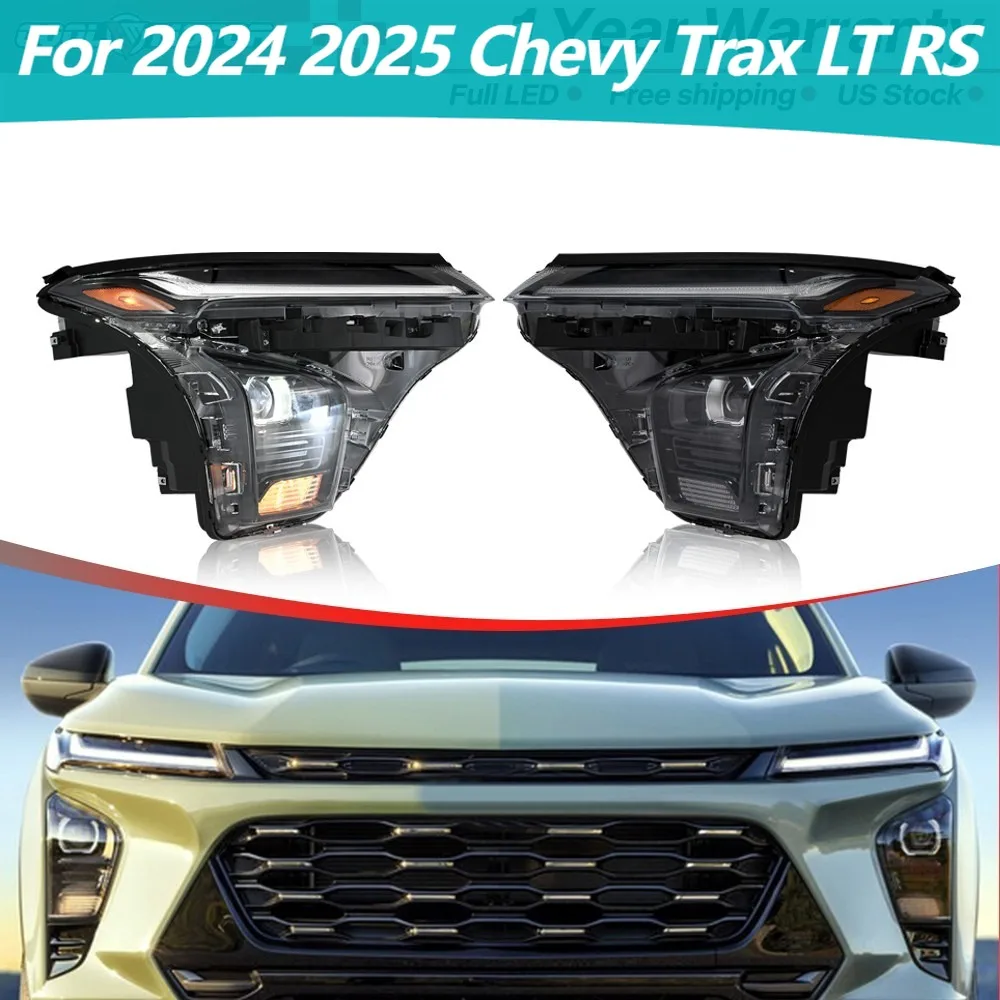 

LED DRL Projector Headlights Assembly For 2024 2025 Chevy Trax LT RS Active LED Headlamps