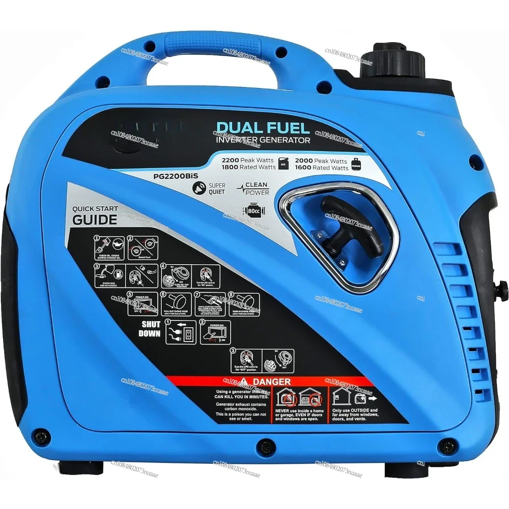 Dual Fuel Portable Inverter Generator, Boost Your Power Needs with Our Silent, USB Outlet, Parallel Capability, 2200W