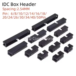 5/10 pz Dip 6/10/20/26/34/40 Pin 2.54mm passo maschio presa diritta Idc Box intestazioni connettore Pcb doppia fila 10p/20p/40 p/50p Dc3