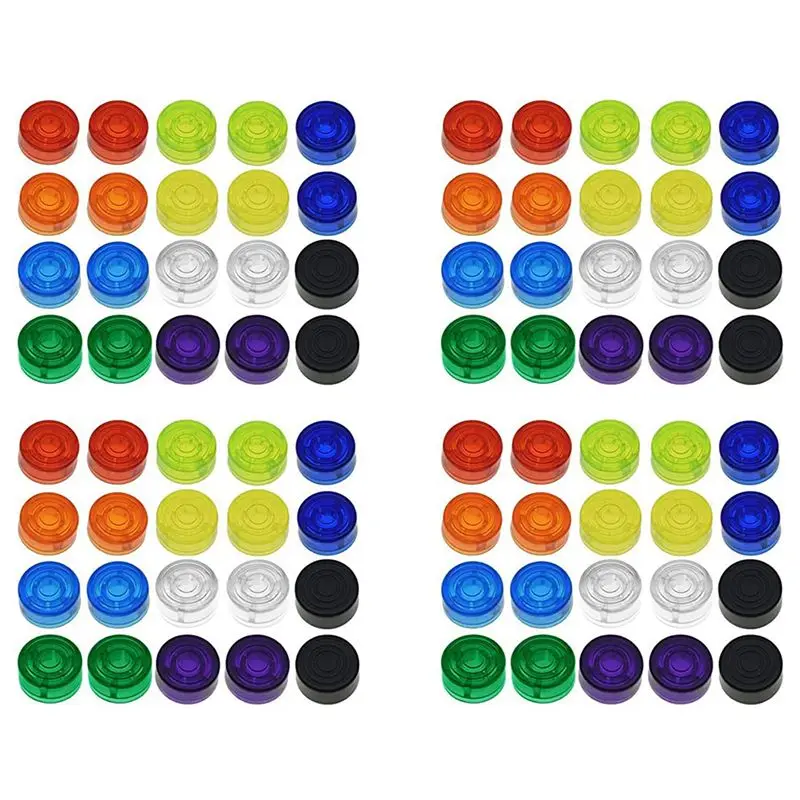 

ABVH-80 шт. красочная педаль эффектов для гитары, ножной переключатель, топпер, колпачок для ногтей, защитная крышка для гитарной педали эффектов, защитная крышка