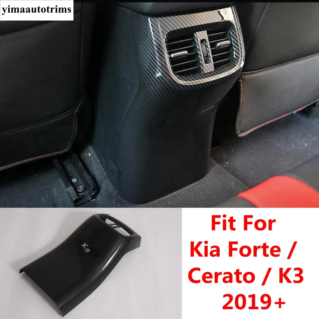 

Rear Armrest Box Air AC Conditioning Vent Outlet Panel Cover Trim For Kia Cerato Forte K3 2019 - 2023 Carbon Fiber Accessories