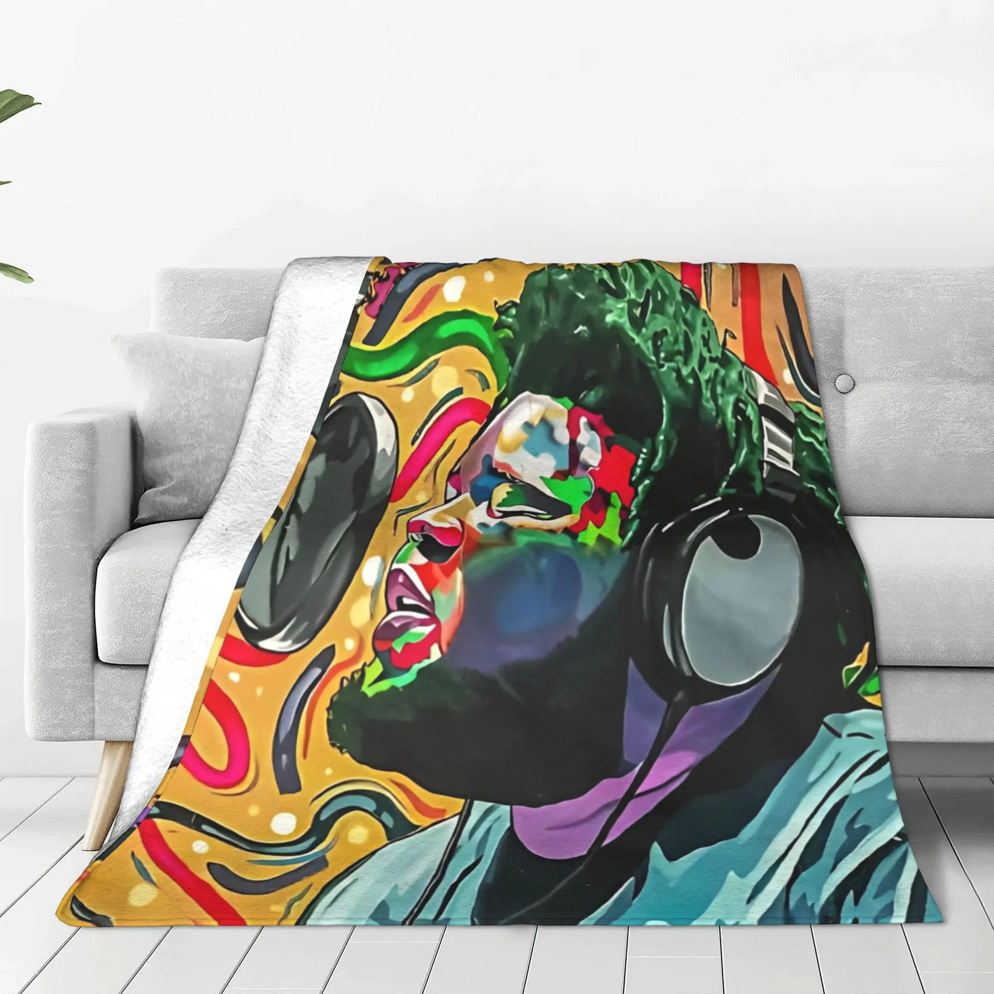 

Rod Wave Beautiful Mind Fleece Throw Blanket Rapper Singer Blankets for Home Outdoor Ultra-Soft Bedspread