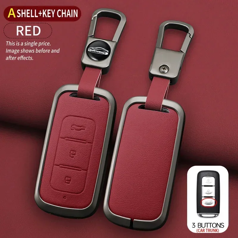 Car Fob Key Cover Case Bag Set For Dongfeng DFSK 580 H30 DFM AX7 Remote Leather Protective Skin Shell Holder Keyless Accessories