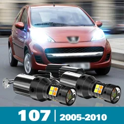 2pcs LED Dual Mode Turn Signal+Daytime Running Light DRL Canbus For Peugeot 107 Accessories 2005-2010 2006 2007 2008 2009