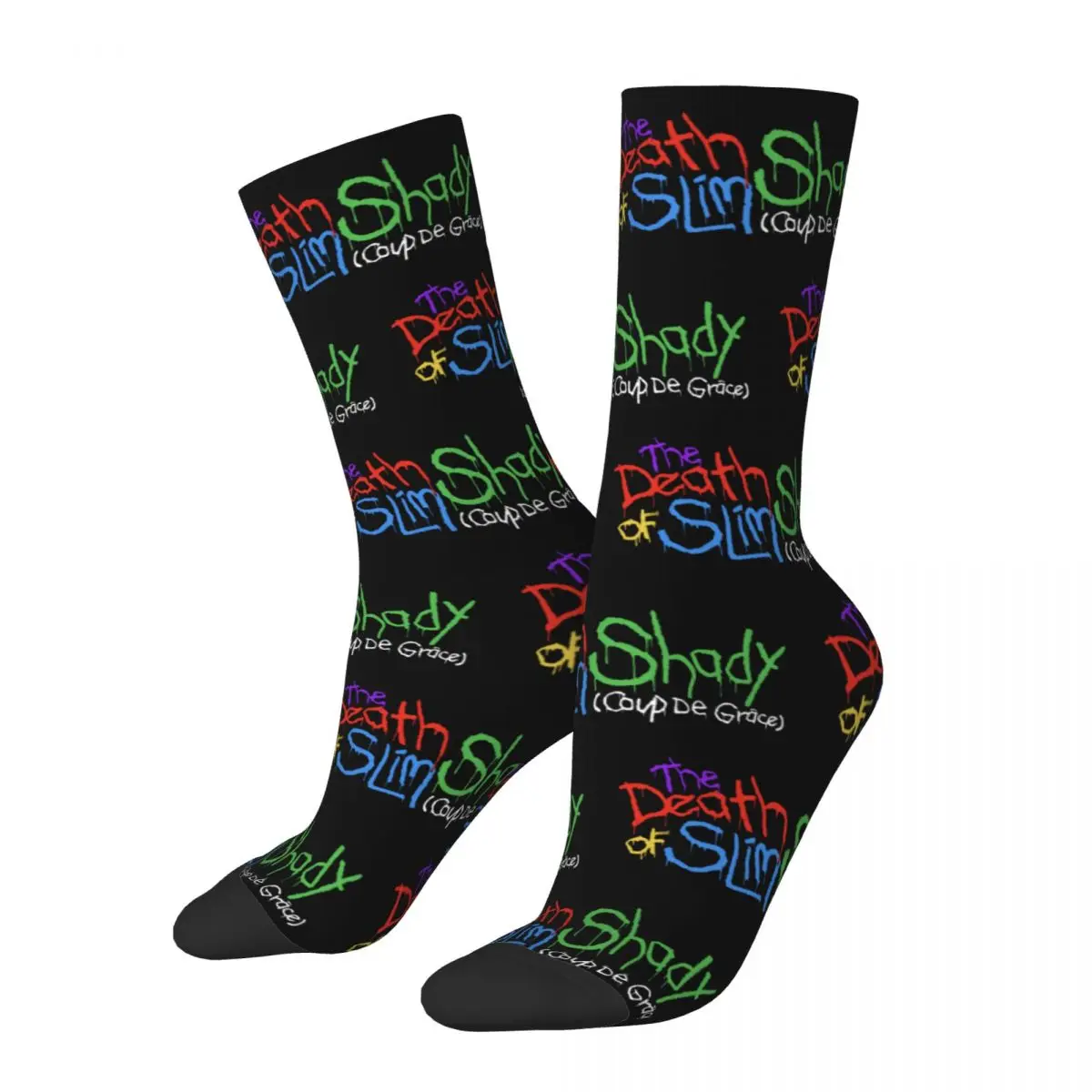 

Unisex Eminem The Death Of Slim Shady Socks Non-slip Coup de Grace Socks Novelty Middle Tube Stockings Suprise Gift Idea