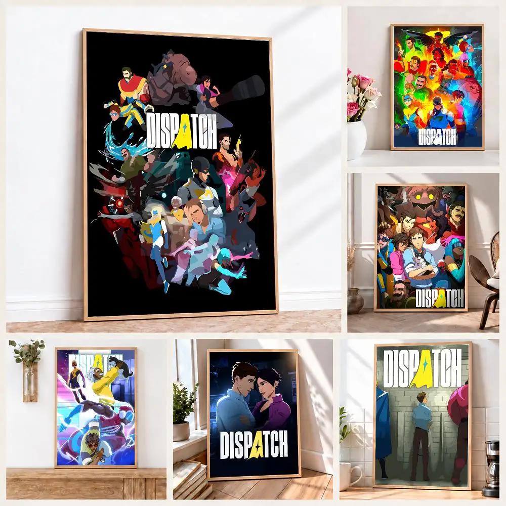 Superhero Adventure Game D-Dispatch Poster Wall Art Print Sticker for Bedroom Living Room Dorm Office Modern Home Decor