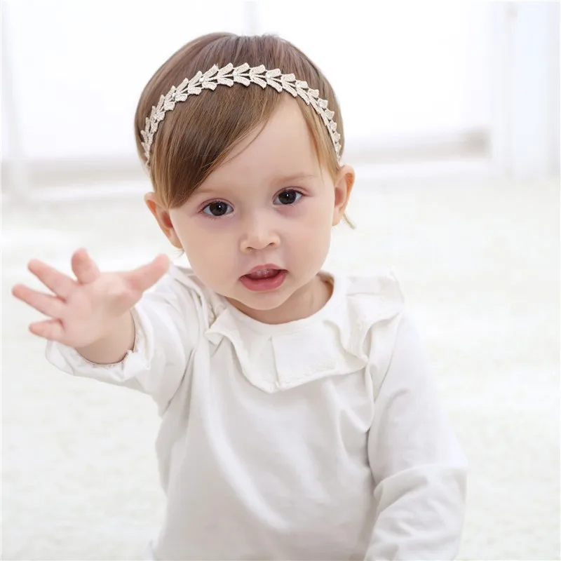 Silvery Baby Headbands for Girl Crystal Toddler Hair Band Solid Infant Turban Newborn Headwear Sweet Baby Hair Accessories