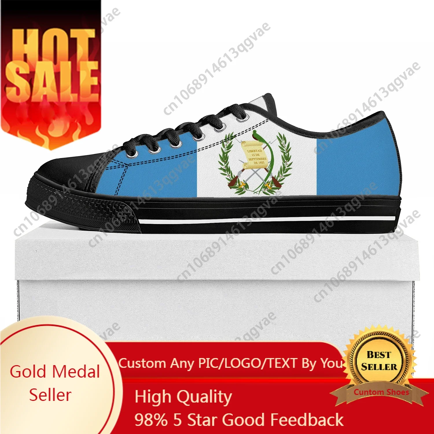 

Guatemalan Flag Low Top High Quality Sneakers Mens Womens Teenager Canvas Sneaker Prode Casual Couple Shoes Custom Shoe