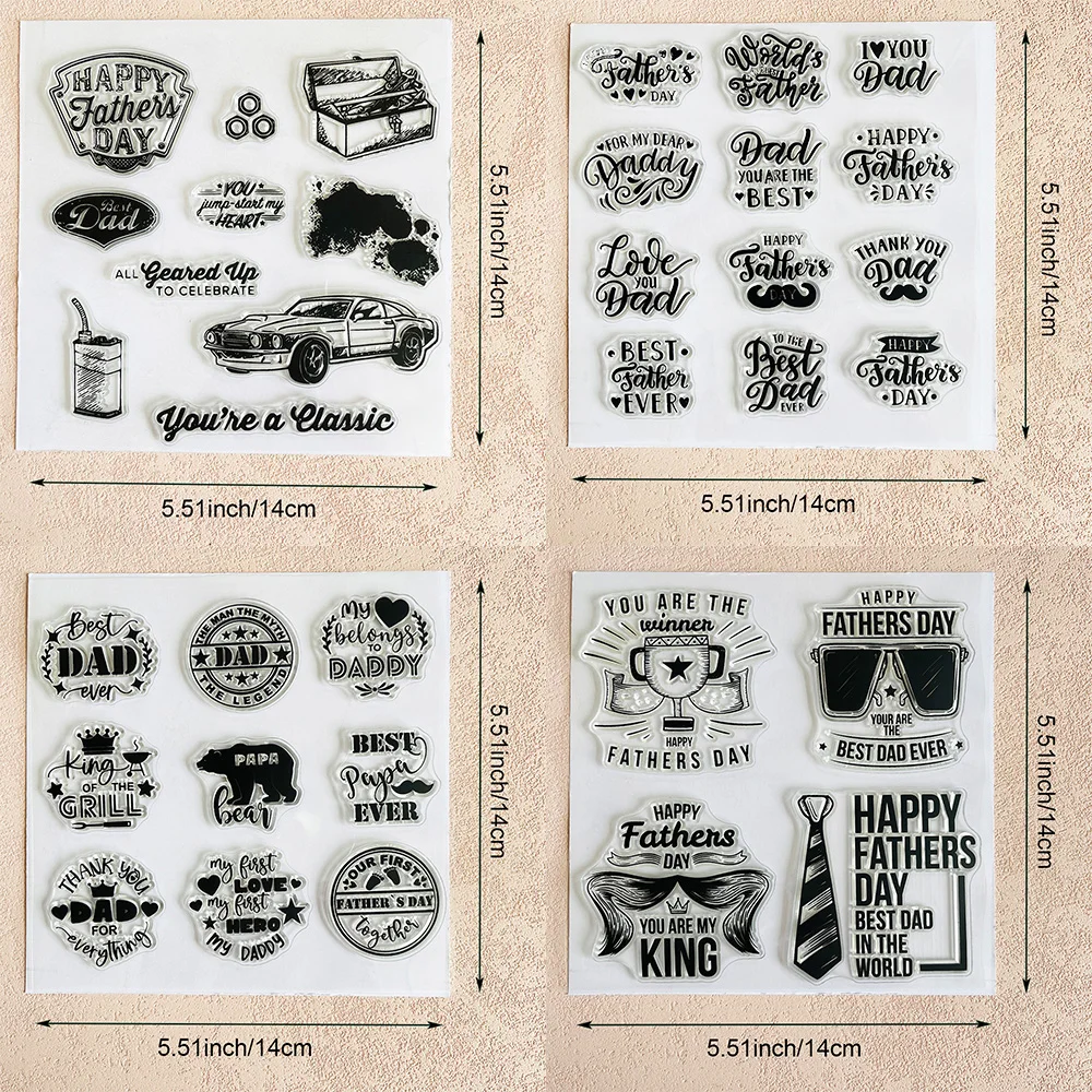 Vatertag und Muttertag/Klare Stempel/Siegel für DIY Scrapbooking, Kartenherstellung, Album, dekoratives Siegel, Basteln