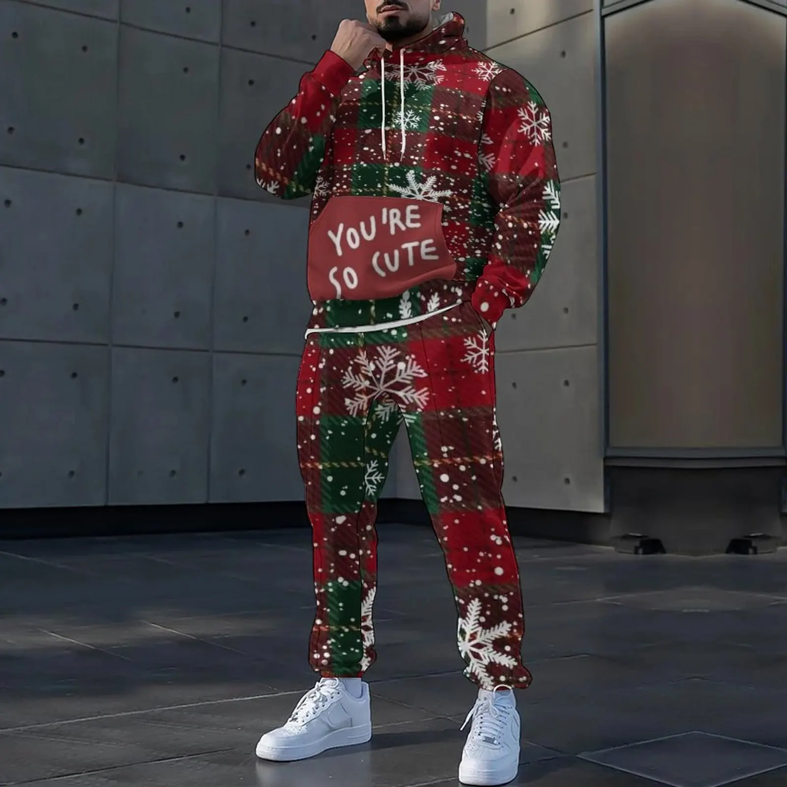 

2025 Autumn Winter Long Sleeve Hoodie And Pants Set Suitable for Fall Christmas Season Wear Comfortable Streetwear Outfit