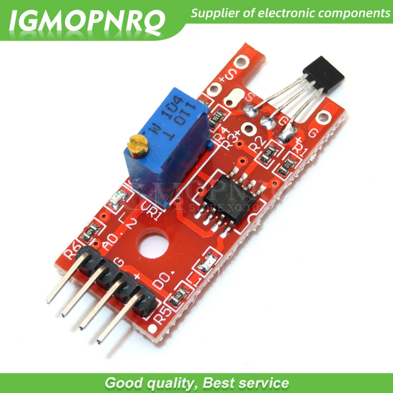 10pcs 4pin KY-024 Linear Magnetic Hall Switches Speed Counting Sensor Module IGMOPNRQ