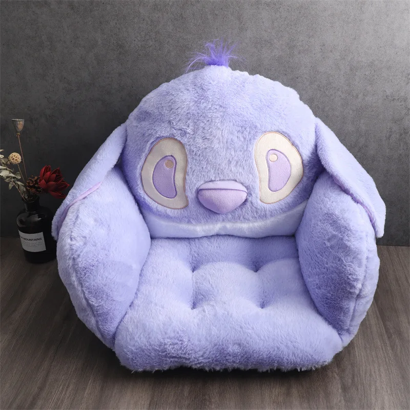 Disney Stitch Soft Cartoon Sofa Seat Anime Plush Cushion Tatami Stuffed Cute Pillow Pad Home Office Chair Decoration Kids Gifts