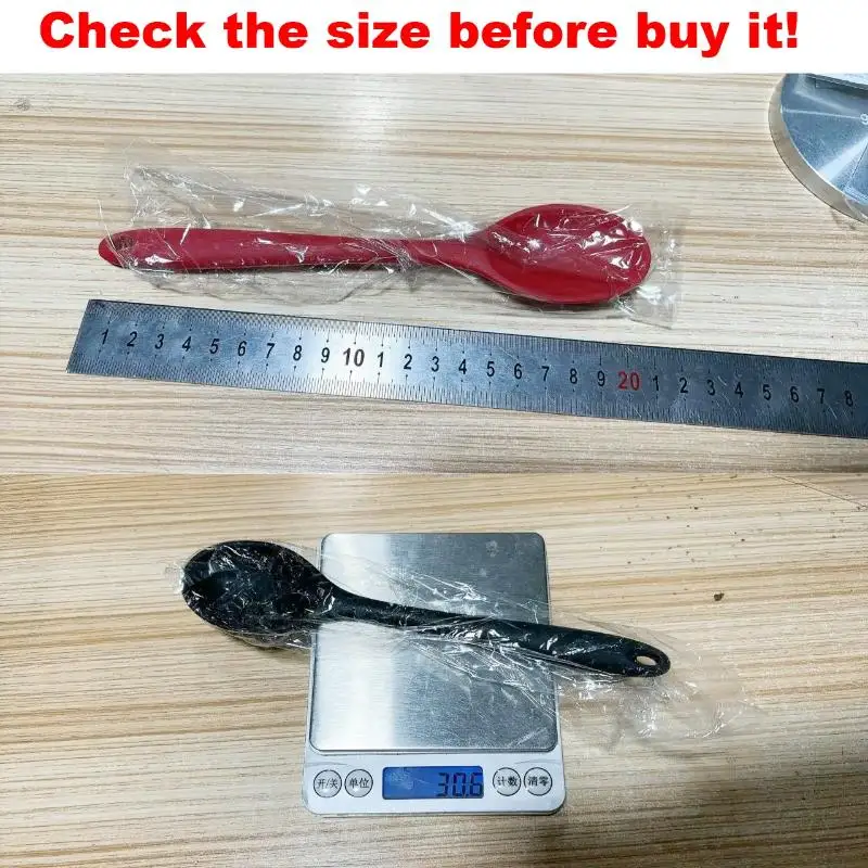Soft Non-Scratch Silicone Stirring Spoon Long Handle Food Grade Heat Resistant Kitchen Utensil for Cooking Baking Mixing Dessert