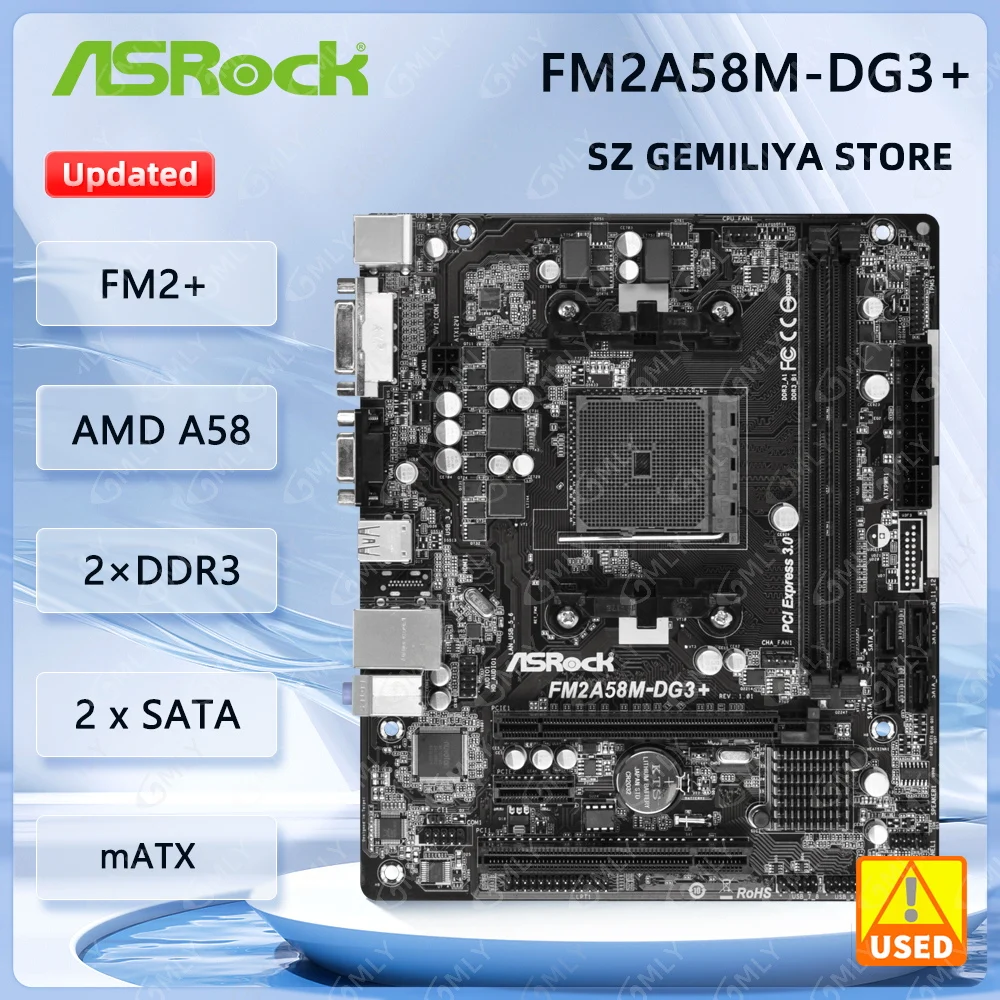

Материнская плата ASROCK FM2A58M-DG3+ AMD A58 DDR3 32 ГБ с поддержкой A8 8650 A6 740 A10 785 A4 7300 Процессор Athlon X4 850