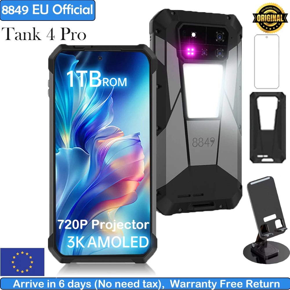 8849 Tank 4 Pro Unihertz 5G AI Proyector resistente Smartphone 1TB + 36G Dimensidad 8300 AMOLED 3K Android 14… — oferta en AliExpress