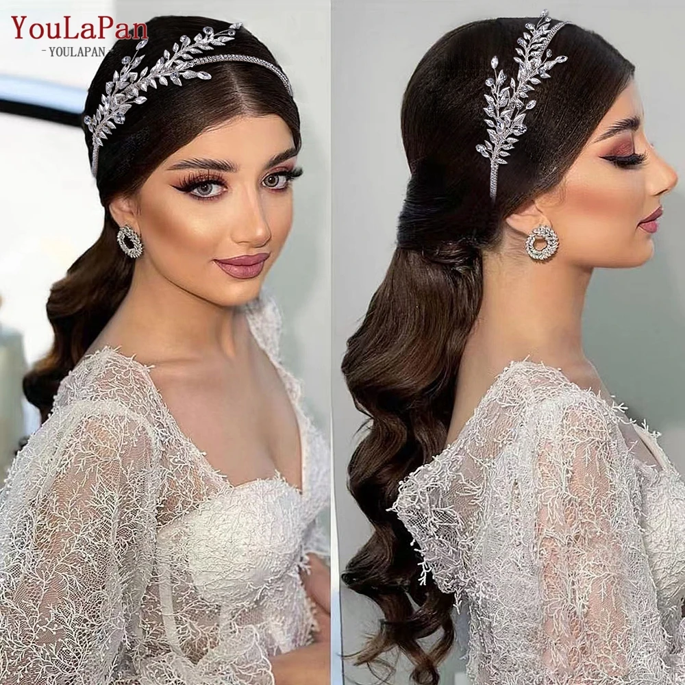 

YouLaPan Woman Headband Rhinestone Branch Bridal Hairband Wedding Hair Accessories for Party Bride Headwear Girl Headdress HP550