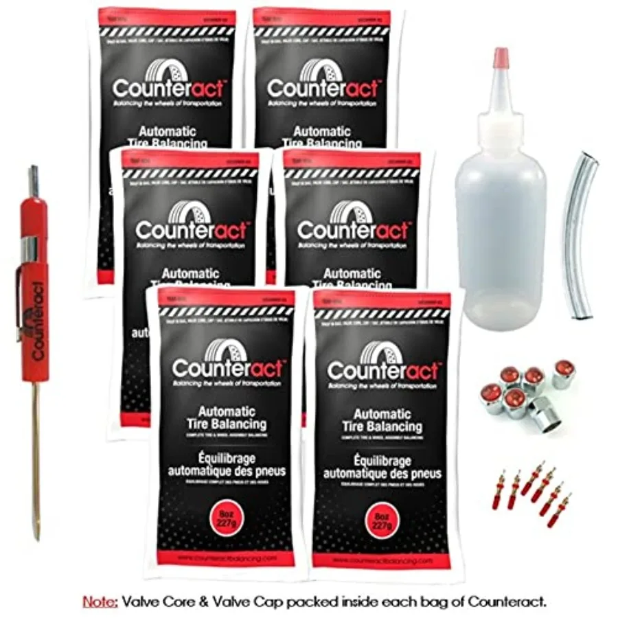 

DIYDK-8 Набор для самостоятельной балансировки шин/колес - для легких/средних грузовых шин, 6 мешков с балансировочными грузиками (6), колпачки для вентилей и...