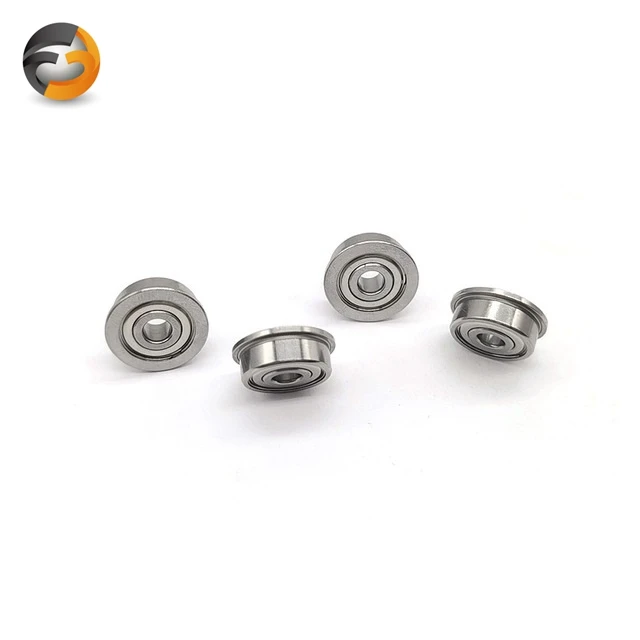 4PCS Flange Ball Bearings F623zz F624zz F625zz F626zz F682zz F683zz To F6805zz for 3D Printers Parts Deep Groove Pulley Wheel