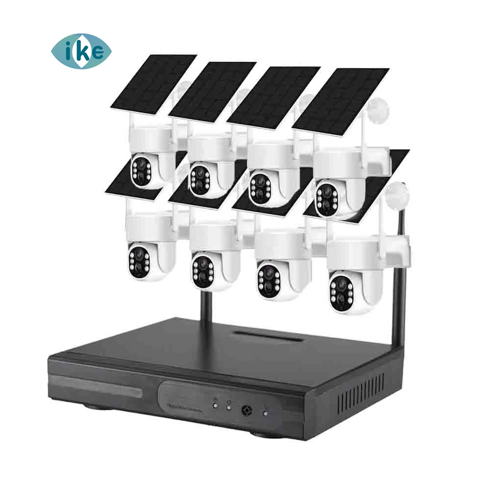 Eseecloud Solar 4MP 4CH NVR PTZ مجموعة الكاميرا 8CH Wireless Security DVR Kit انخفاض استهلاك الطاقة كاميرا شبكة مراقبة النظام الشمسي #3