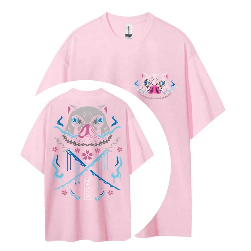 Demon Slaye Anime 2025 Summer Men's Harajuku T-Shirt Street Cool Printed Loose Fit Casual Outdoor Short Sleeve Parent Child Top