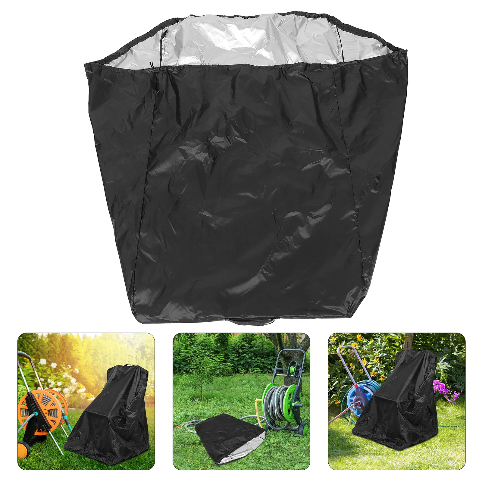 

Waterproof Oxford Cloth Hose Reel Cart Cover Heavy Duty Outdoor Patio Protector Wear-Resistant Drawstring Buckle