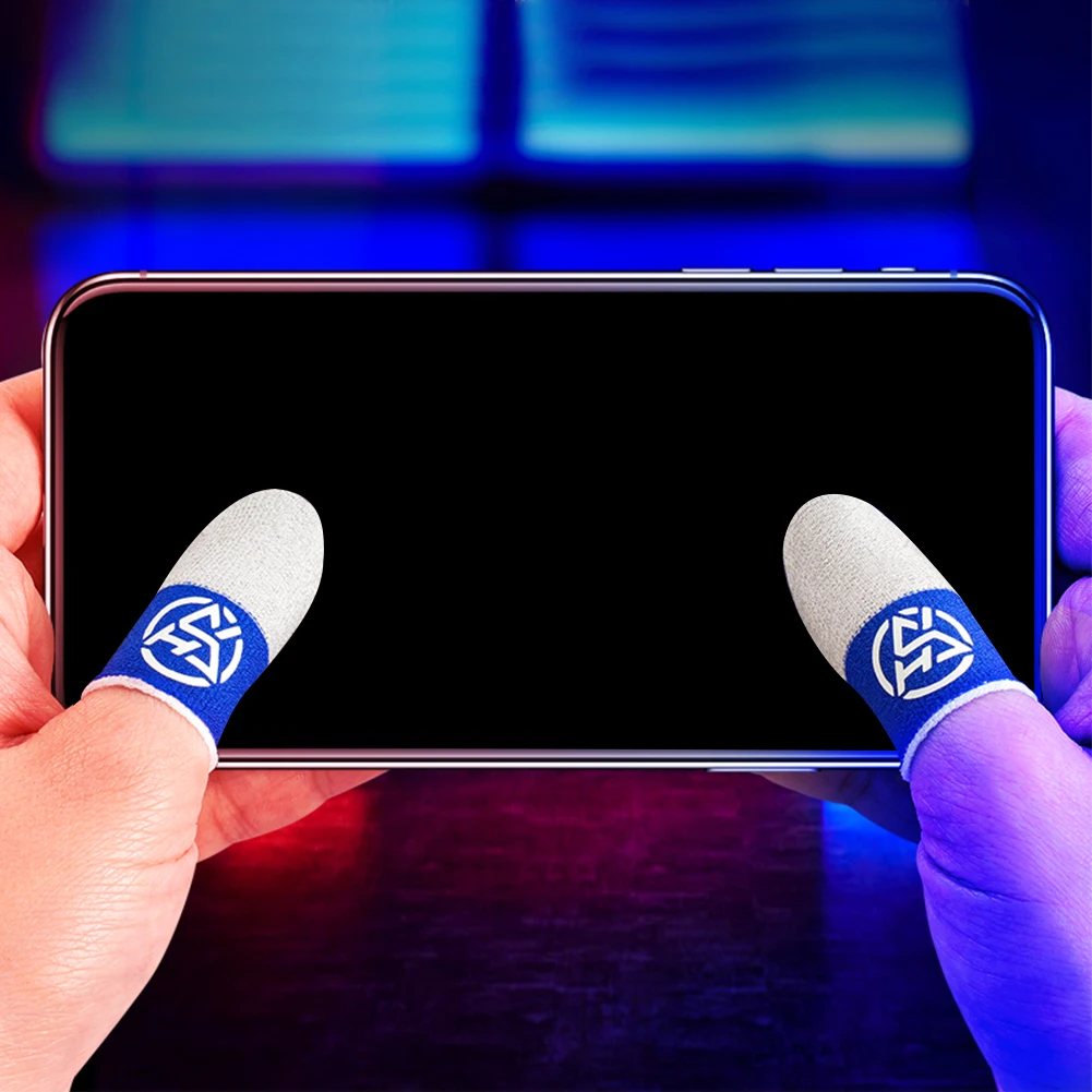 قفازات إصبع متنقلة قابلة للتنفس وإصبع الإبهام ومضادة للعرق ومضادة للانزلاق وشاشة تعمل باللمس غطاء إصبع لـ PUBG #4