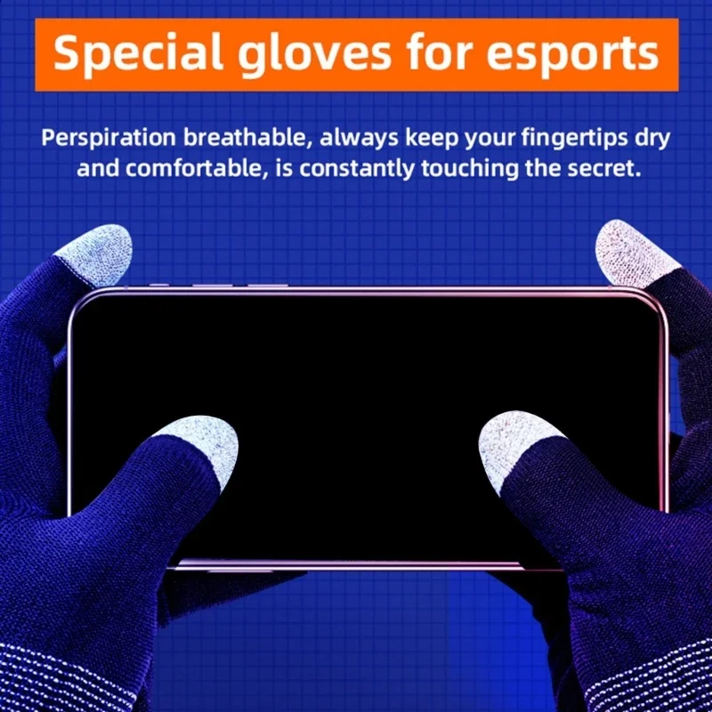 Precisions Touch Screens Antislip Sweatproof Sensitive Gaming Gloves, Comfortable Finger Covers Suitable for Gamers 2pcs