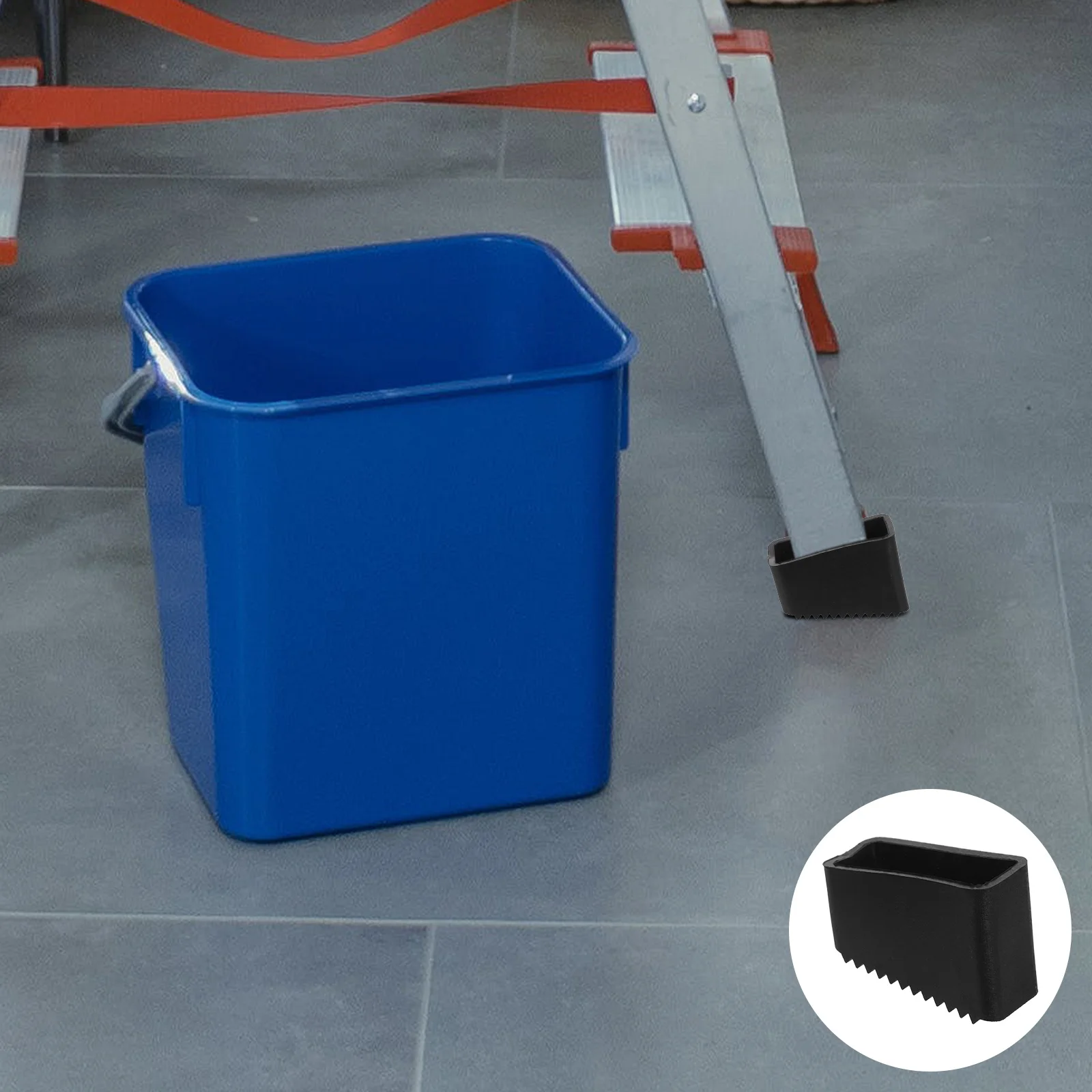 

4Pcs Ladder Feet Rubber Non Slip Leg Covers Anti Skid Design Electrical Safety Durable Material Easy Installation Floor