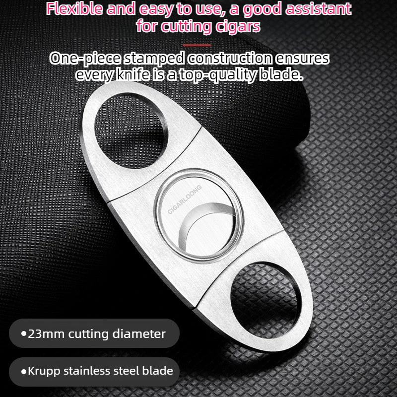 Stainless steel cigar scissors, Cuban cigar cutter, minimalist cigar scissors view 2