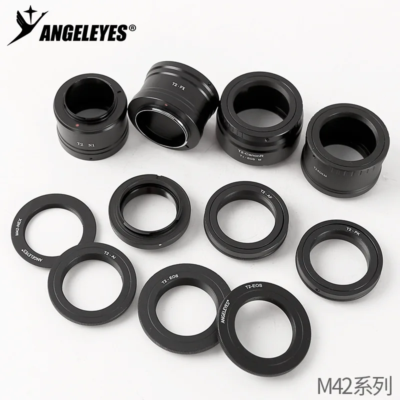 Angeleyes DSLR Adapter Ring Mirrorless M42 Mount Telescope Accessories for Canon Nikon Sony Pentax Fuji