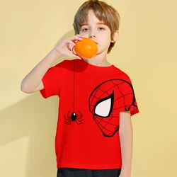 Mini Iron Man 2024 odzież dziecięca Disney Spider Man chłopięca Tshirt koszule z krótkimi rękawami 3D nadruk z dziewczyną ścieg malucha