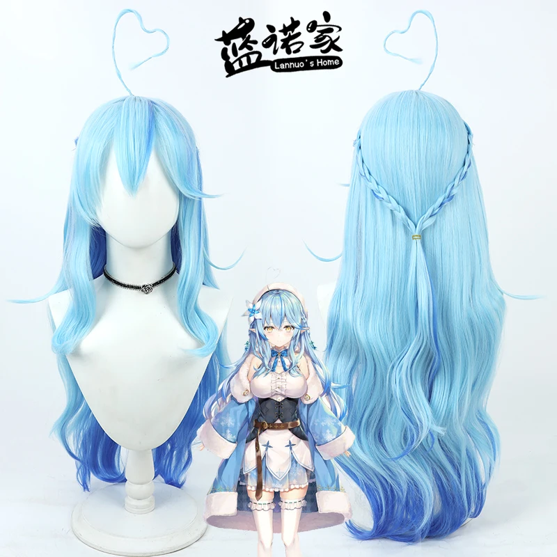 Virtual YouTube Vtuber Lami Yukihana Cosplay Wig Halloween Carnival Party Props Synthetic Hair Heat Resistant Fiber + Wig Cap