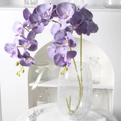 102CM Single 9-head Phalaenopsis Artificial Orchid Home Wedding Decoration Glued Silk Fabric Feel Flower Arrangement Material
