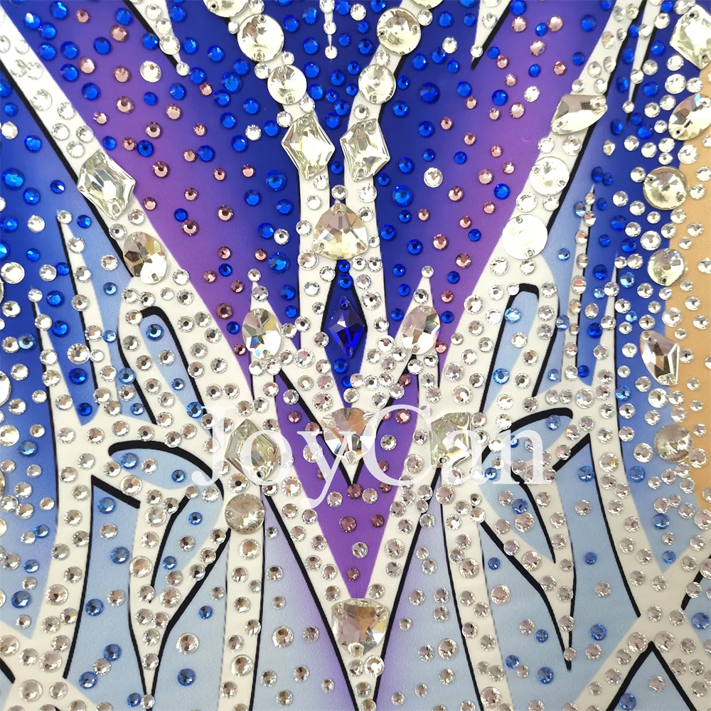 JoyCan-ثياب جمباز سبانديكس أنيقة للنساء والفتيات ، أزرق ، ملابس رقص للمنافسة