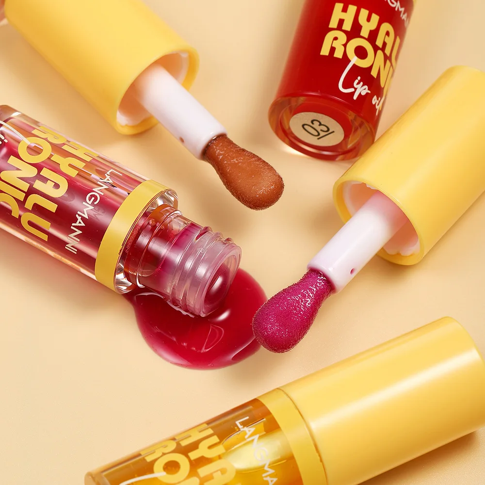 Balsamo per labbra lucido per labbra a specchio trasparente a 6 colori, lucidalabbra colorato pallido rimpolpante