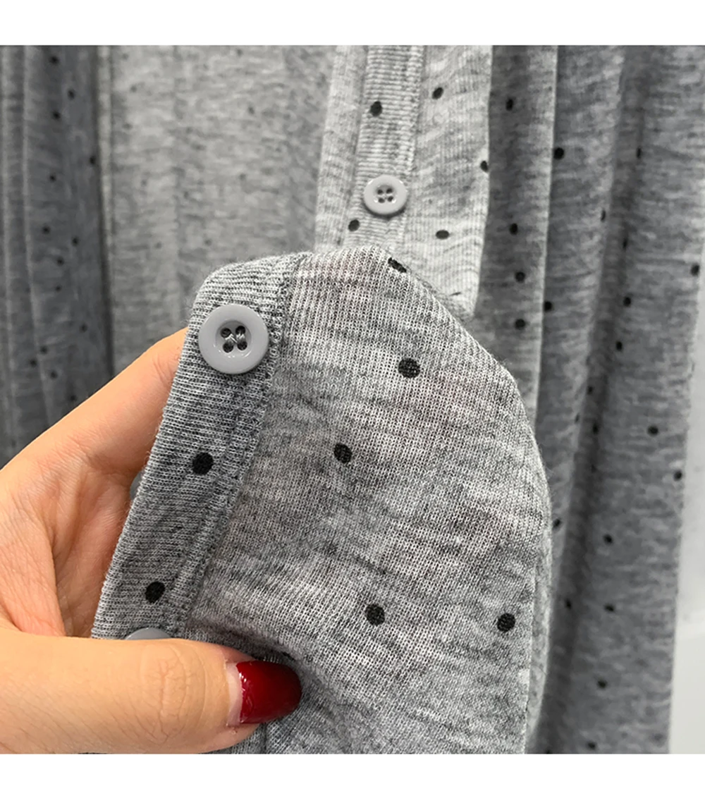 Cardigan de Protection solaire d'été léger à pois, T-Shirt d'extérieur à manches longues, simple boutonnage, haut polyvalent pour femmes