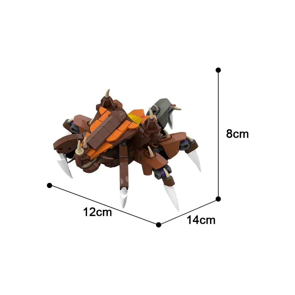 고브릭 MOC 저그 러커 히어로 저그 러커 브릭 모델, 스타크래프트 피규어 빌딩 블록 세트, 교육용 장난감 선물