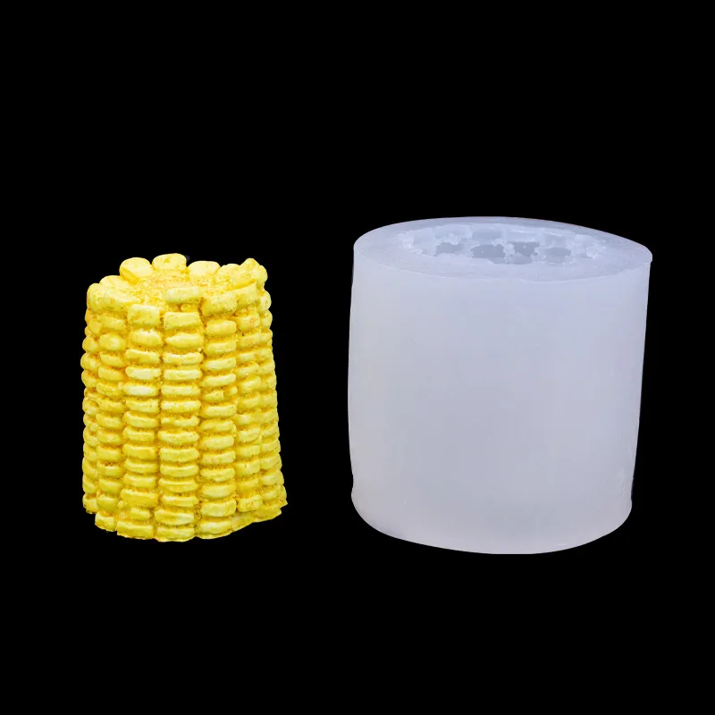 3D Simulation Half Modeling Silicone Mold Sweet Corn Candle Aromatherapy Gypsum Mousse Creative Cake Decoration Mould